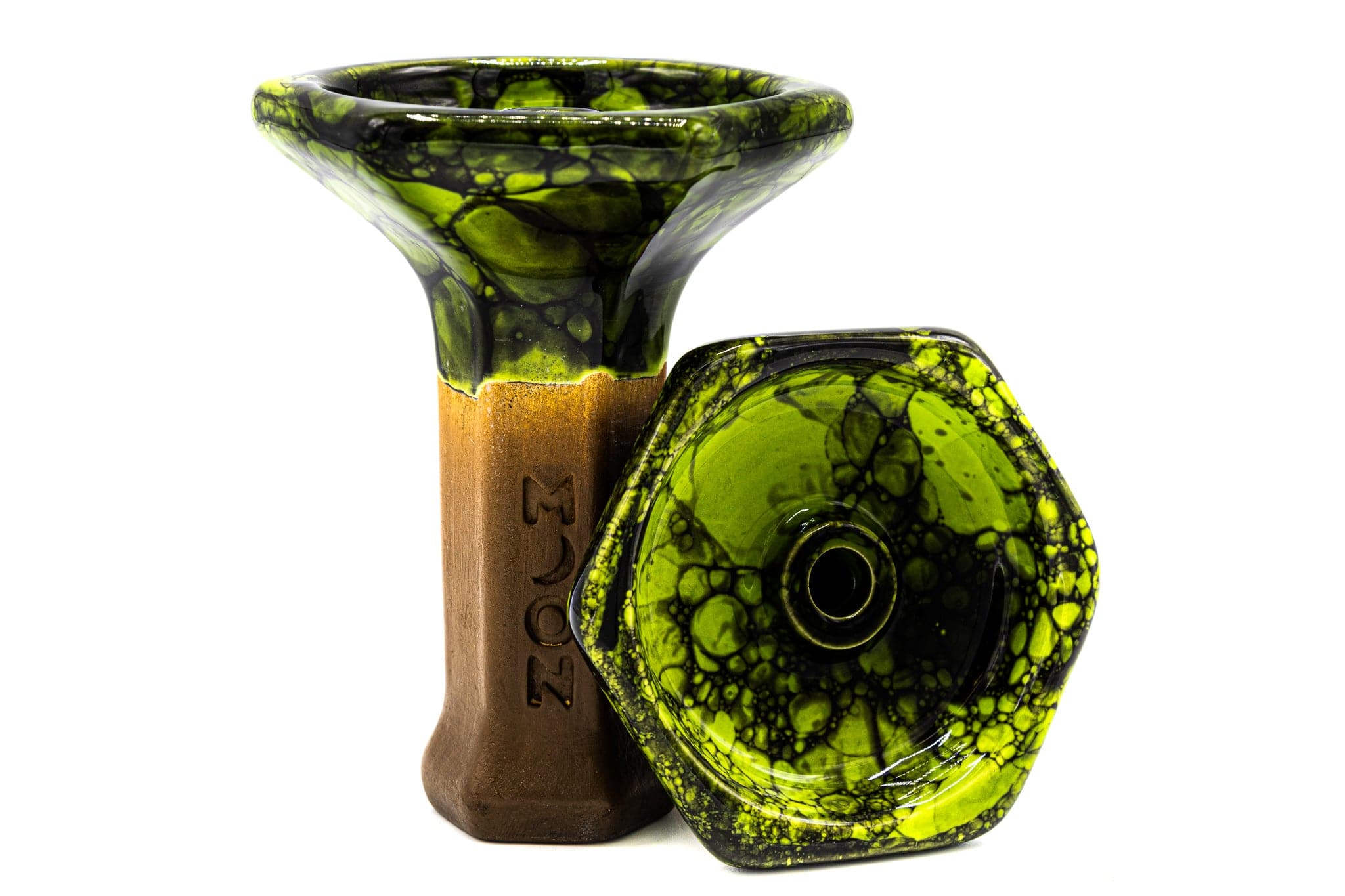 Moon Bowl Grand Phunnel Marble Green Black