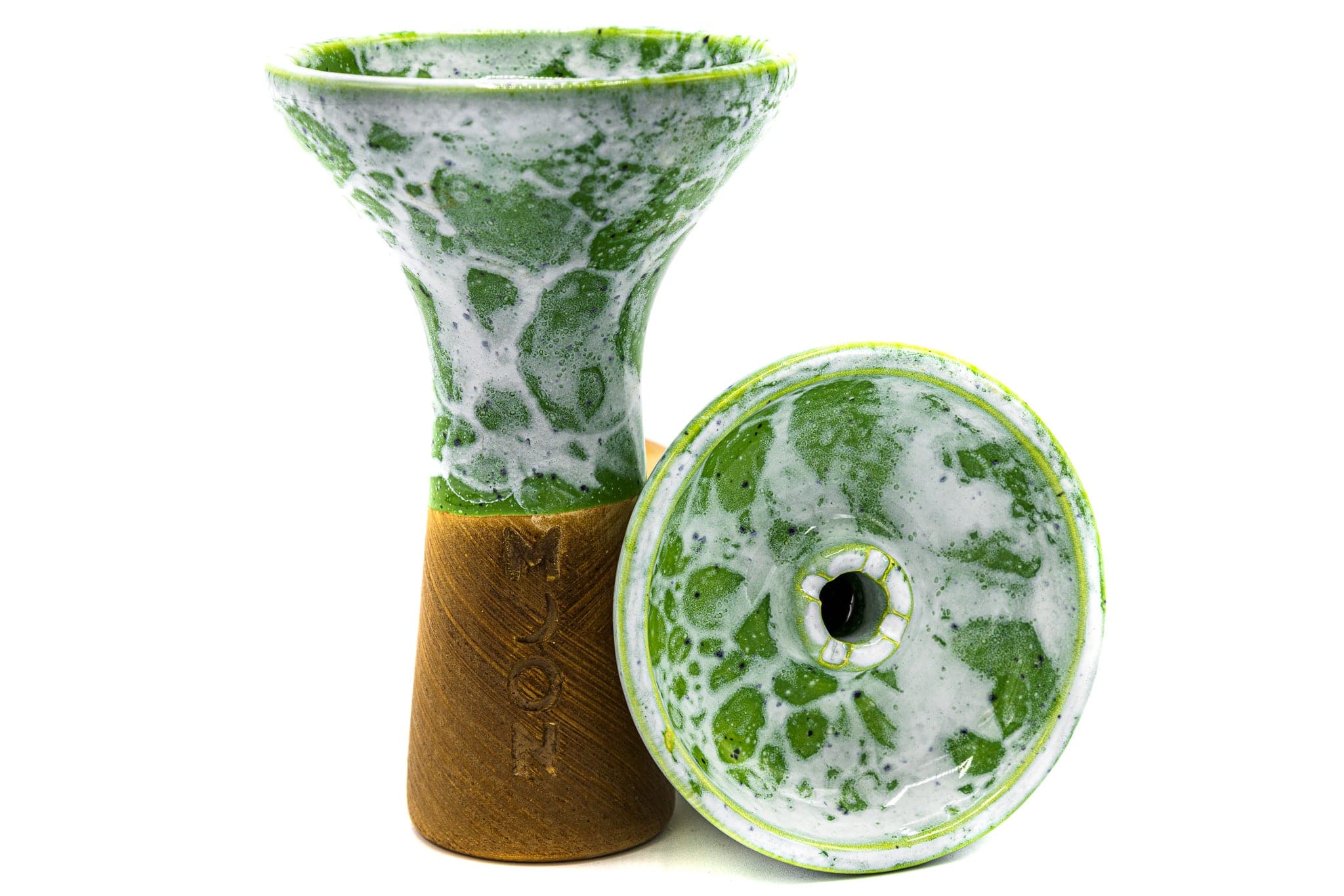 Moon Bowl Phunnel Marble Green White