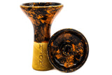 Moon Bowl Phunnel Marble Orange Black