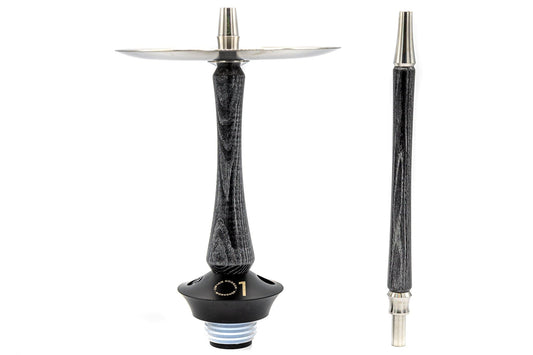 Union Hookah Sleek Black Silver