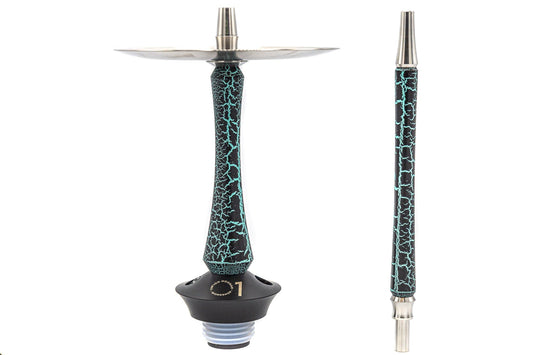 Union Hookah Sleek Crackle Blue