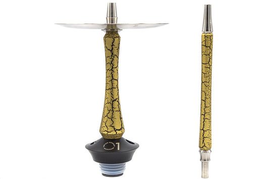 Union Hookah Sleek Crackle Gold
