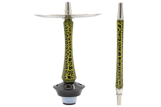 Union Hookah Sleek Crackle Yellow