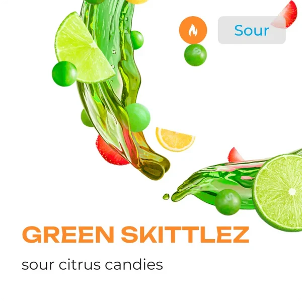Element Green Skittlez Water Hookah Tobacco - Smoxygen