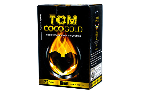 Tom Coco Hookah Charcoal 72 Pieces – Premium Coconut Coals | Smoxygen