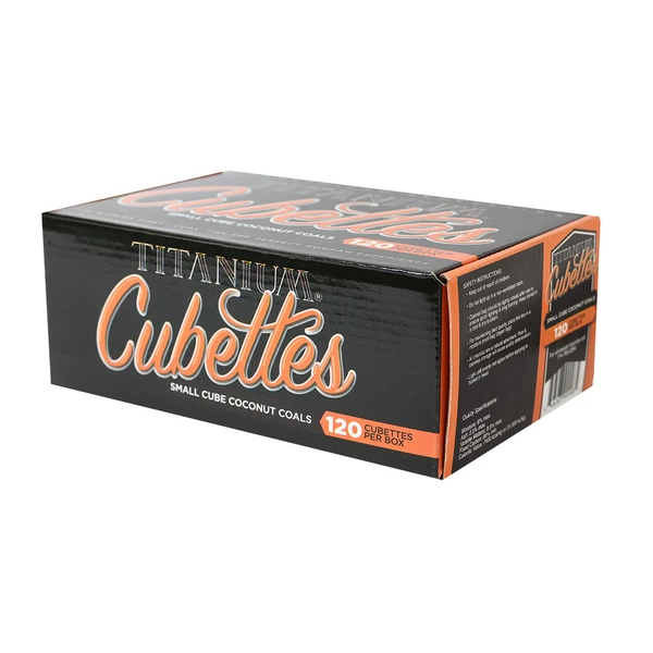 Titanium Cubettes Natural Hookah Coals - 120ct