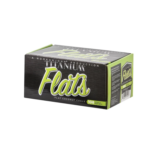 Titanium Flats Natural Hookah Coals - Flats - 108ct